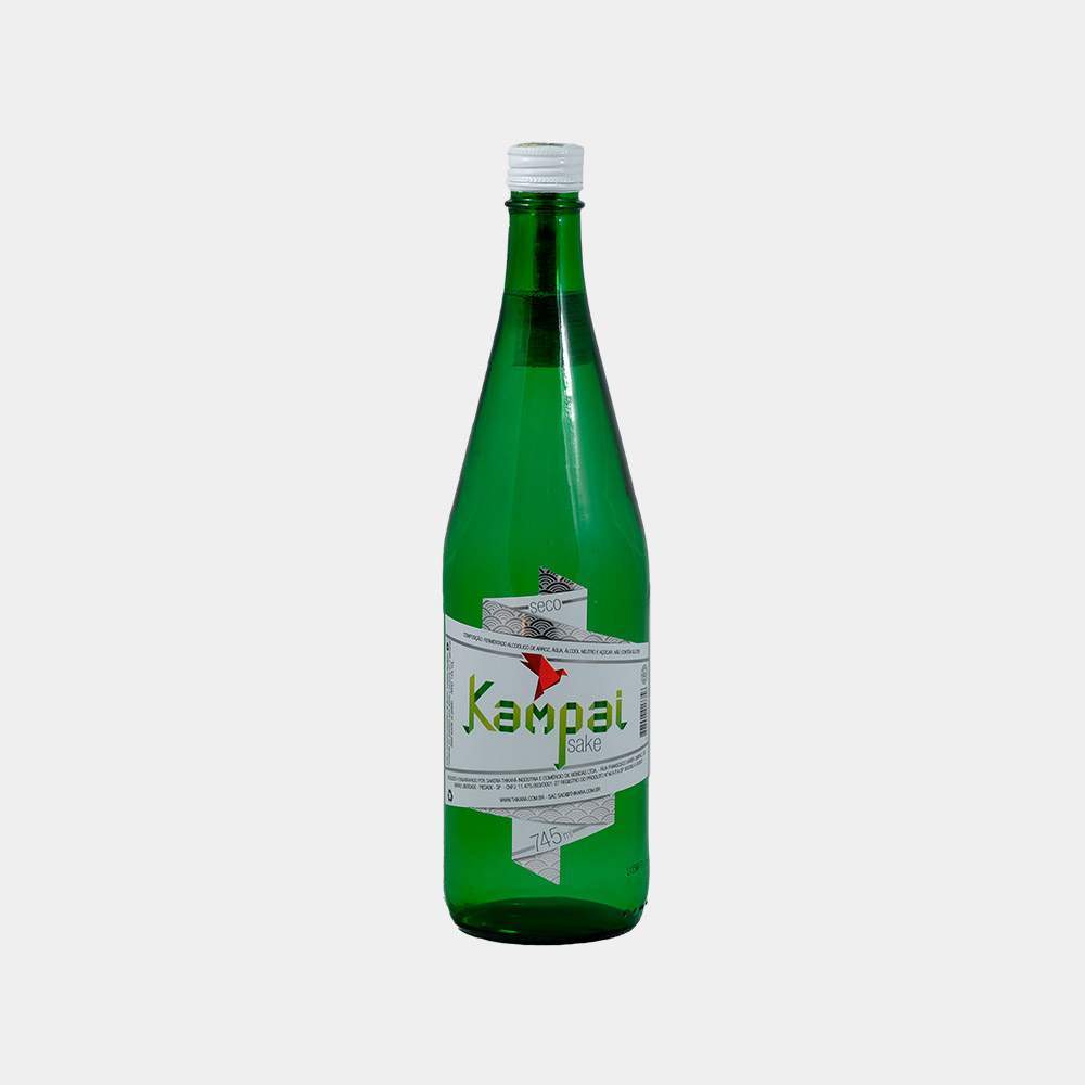 SAQUÊ KAMPAI 745ml - Sake nacional - Fabricado no Brasil - Limao  Distribuidora de bebidas finas