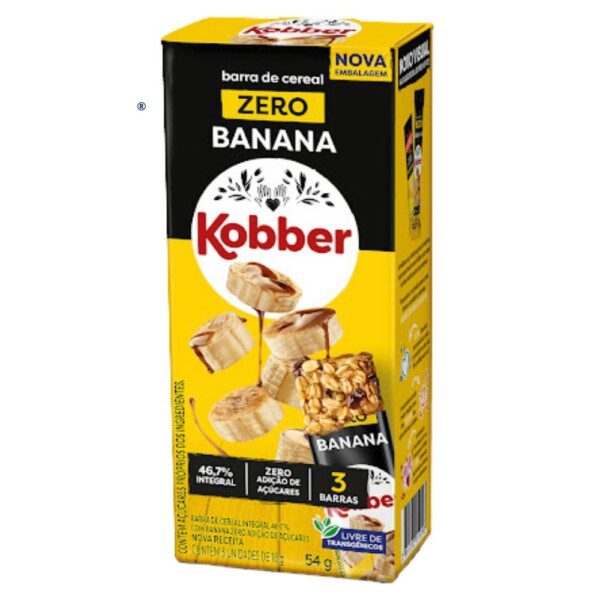 Barra de Cereal Banana Zero Kobber - 54g