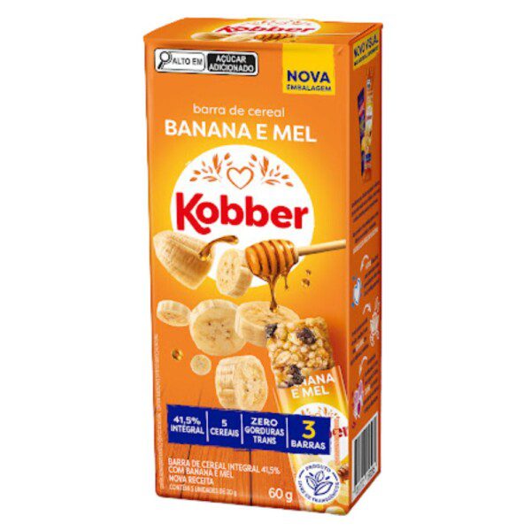 Barra de Cereal Banana e Mel Kobber - 60g