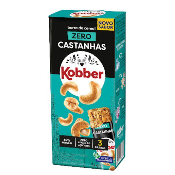 Barra de Cereal Castanha ZERO Kobber - 54g