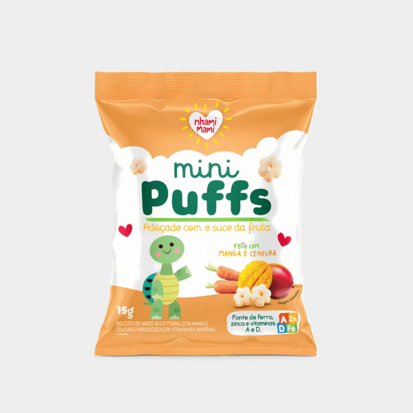 Mini Puffs Manga e Cenoura - 15g