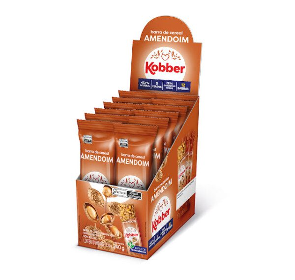 Barra de Cereal Amendoim Kobber - 240g