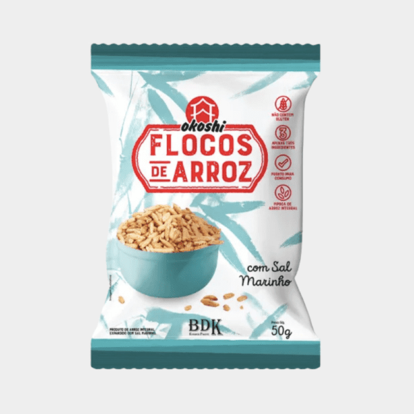 Flocos de Arroz com Sal Marinho Okoshi - 50g
