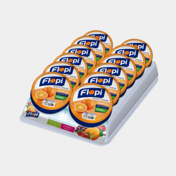 Bala Flopi Sem Açúcar Laranja Florestal - 480g