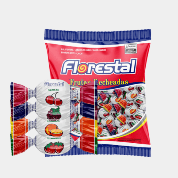 Bala Frutas Recheadas Florestal - 500g