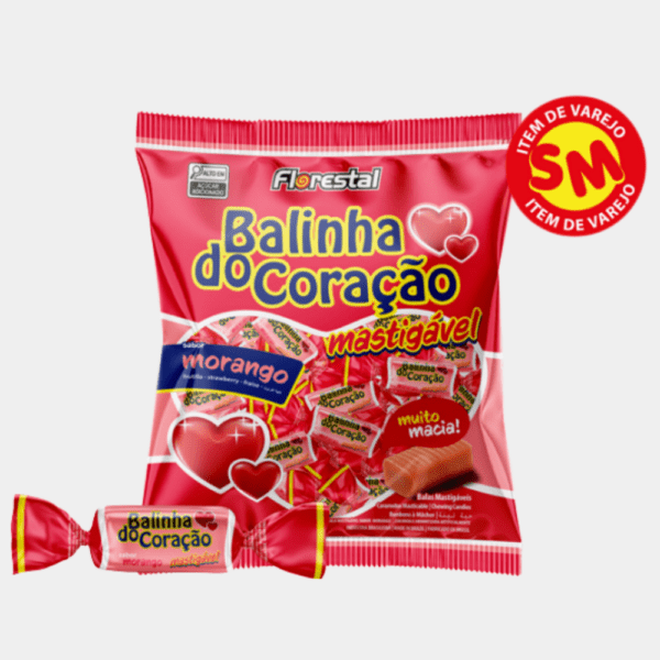 Bala Mastigável Balinha do Coração Florestal - 500g