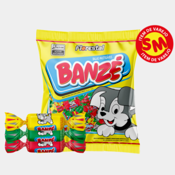 Bala Mastigável Banzé Sortida Florestal - 500g