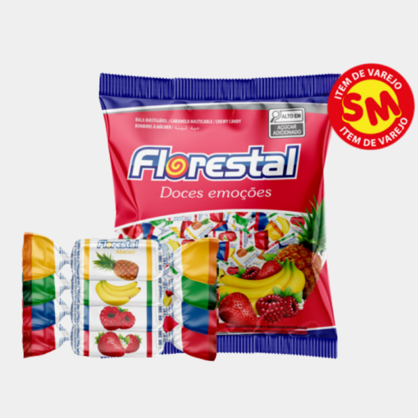Bala Mastigável Mole Sortida Florestal - 500g