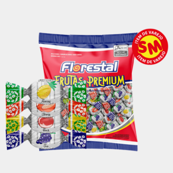 Bala de Frutas Premium Florestal - 500g