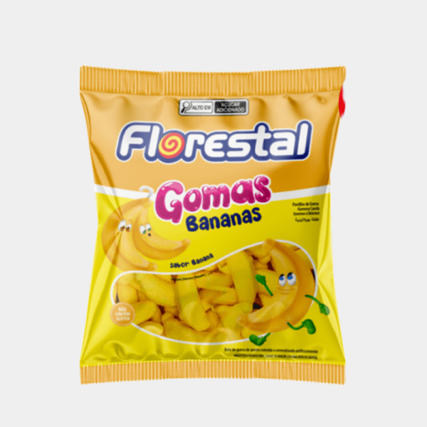 Bala de Goma Bananas Florestal - 150g