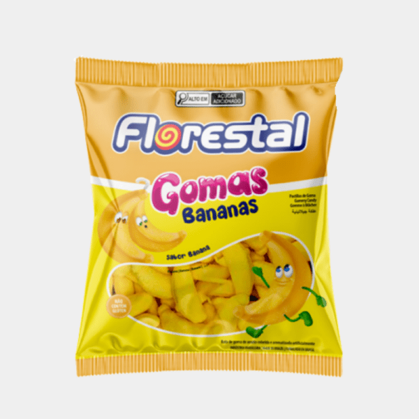 Bala de Goma Bananas Florestal - 60g