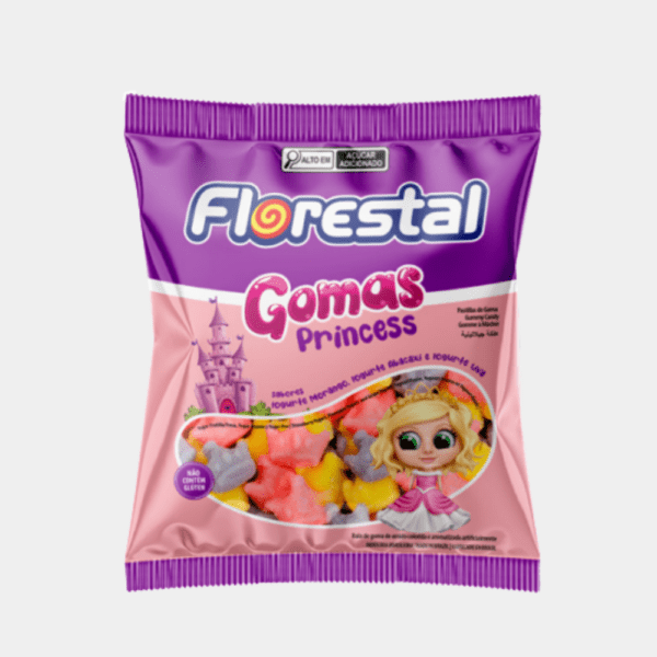 Bala de Goma Princess Florestal - 220g
