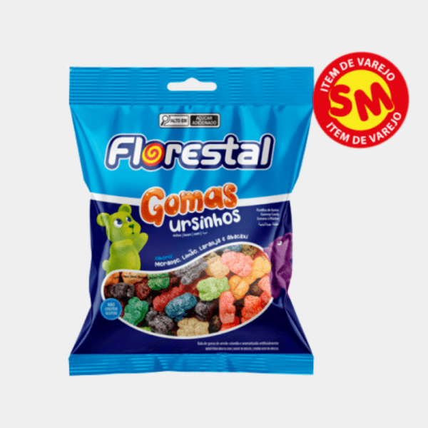 Bala de Goma Ursinhos Florestal - 60g