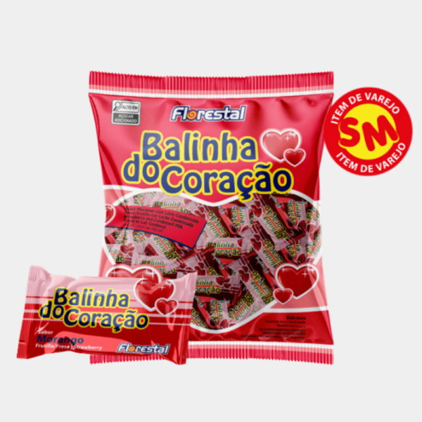 Balinha do Coração Morango Florestal - 48g