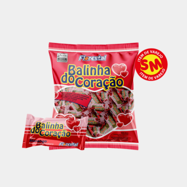 Balinha do Coração Morango Florestal - 500g
