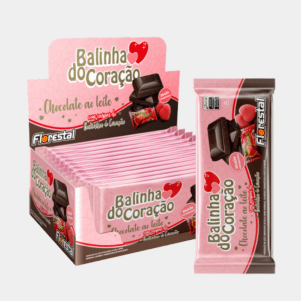 Barra de Chocolate Balinha do Coração ao Leite Florestal - 960g