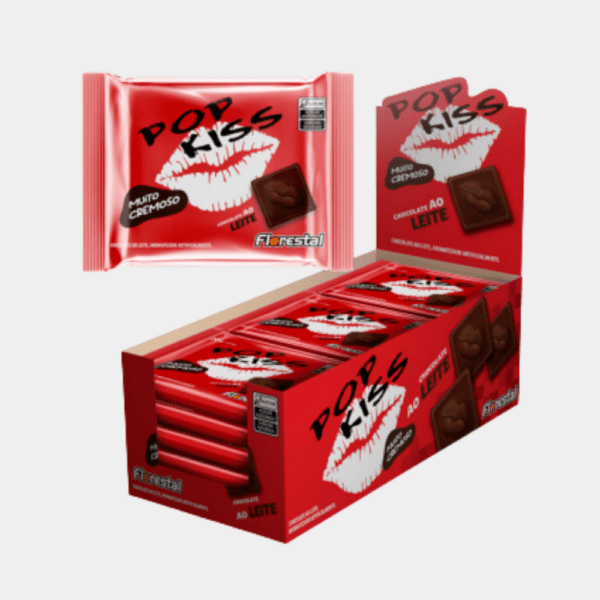 Barra de Chocolate Pop Kiss ao Leite Florestal - 300g