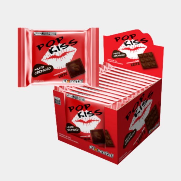 Barra de Chocolate Pop Kiss ao Leite Florestal - 720g