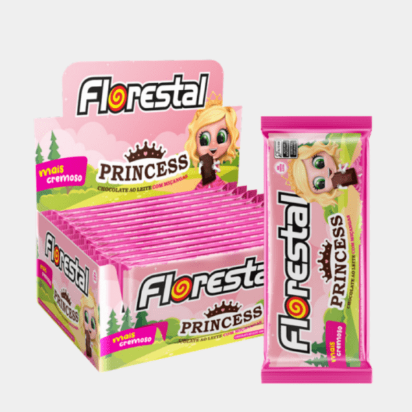 Barra de Chocolate Princess ao Leite Florestal - 960g