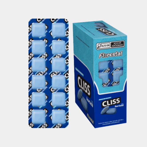 Chicle Cliss Cartela Hortelã Florestal - 201g