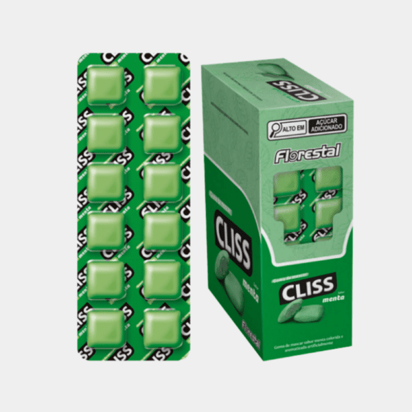 Chicle Cliss Cartela Menta Florestal - 201g