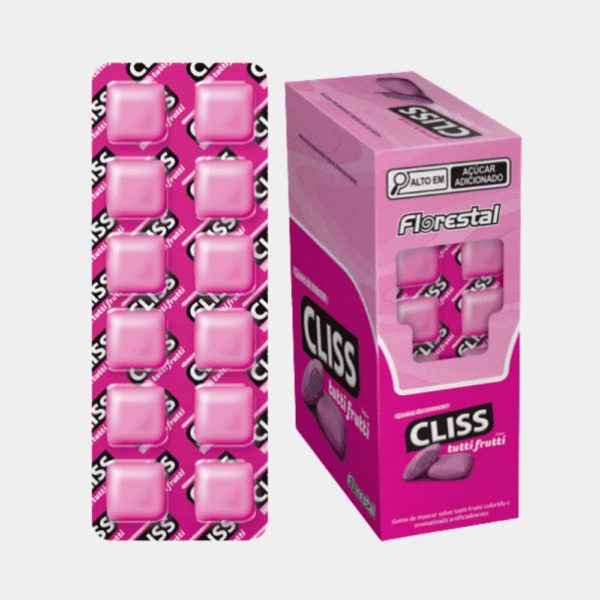 Chicle Cliss Cartela Tutti Frutti Florestal - 201g