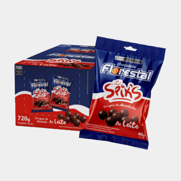 Drageas de Chocolate Spiks ao Leite Florestal - 720g