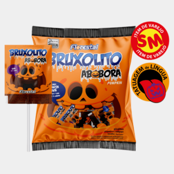 Pirulito Bruxolito Abóbora Florestal - 120g
