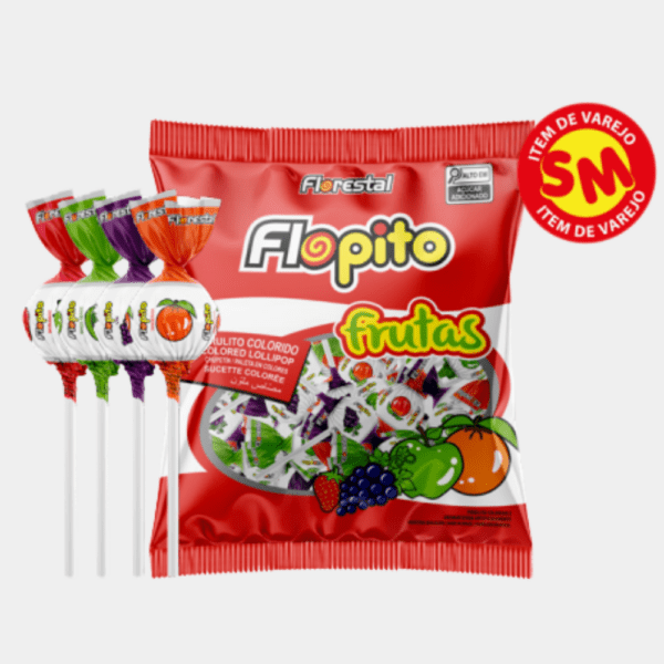 Pirulito Flopito Frutas Florestal - 120g