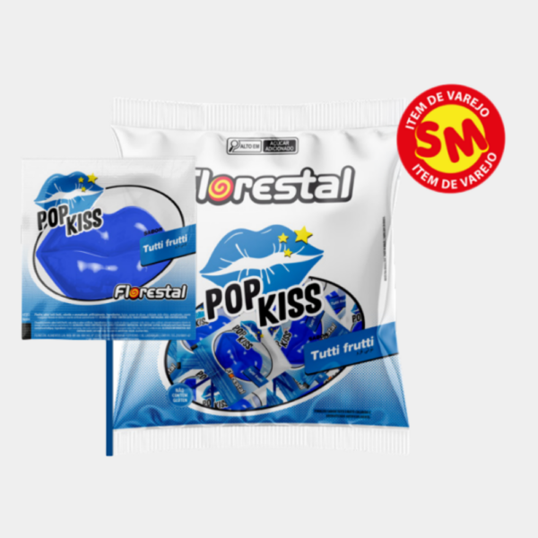 Pirulito Pop Kiss Tutti Frutti Florestal - 50g